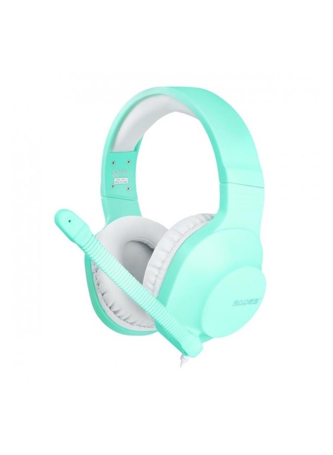 Sades (Sa-721 -Cyan) Spirits Gaming Headset, 3.5Mm, Black, Compatible - Ps4/ Ps5, Xbox One & Series X & Series S, Nintendo Switch & Lite, Vr, Mobile Devices, Pc/ Laptop - Image 2