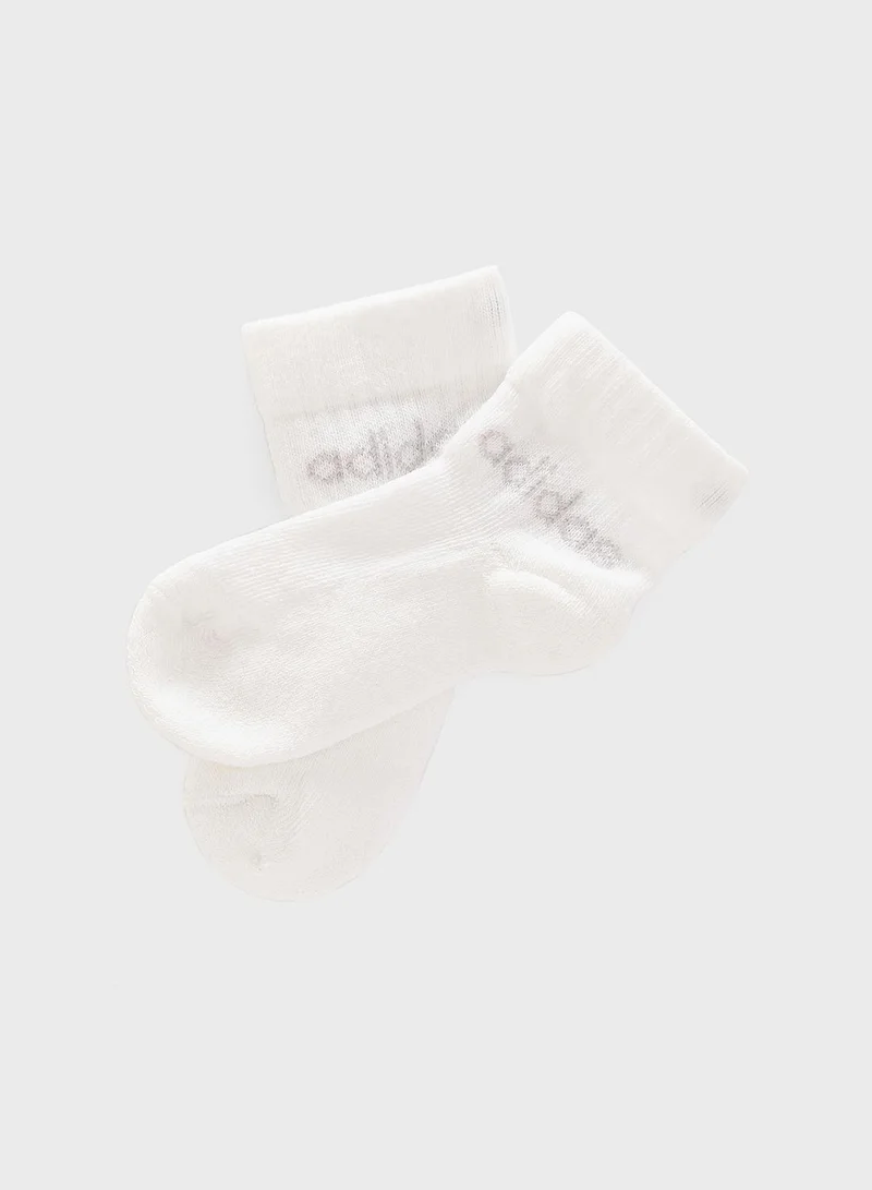 adidas Kids 5 Pack Linear Ankel Socks