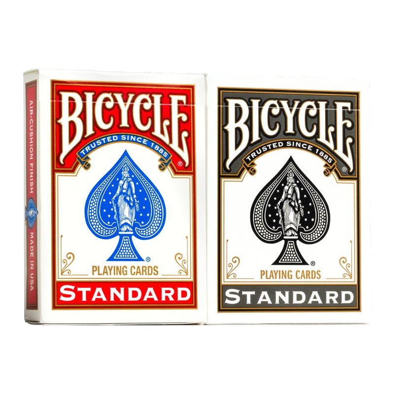 Bicycle Rider Back Playing Cards, Standard Index, Red & Black Decks of Cards, Premium Poker Cards for Blackjack, Casino Games & Family Game Night, 2 Count (Pack of 1) - Image 1