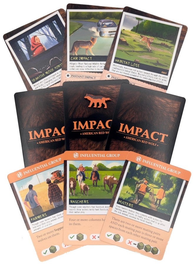 Grand Gamers Guild Endangered American Red Wolf Scenario by Grand Gamers Guild - Cooperative Conservation Board Game - Ages 14+, 1 to 5 Players & 60 to 90 Min Playtime - Image 3