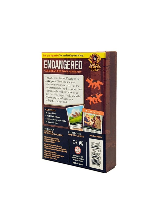 Grand Gamers Guild Endangered American Red Wolf Scenario by Grand Gamers Guild - Cooperative Conservation Board Game - Ages 14+, 1 to 5 Players & 60 to 90 Min Playtime - Image 4