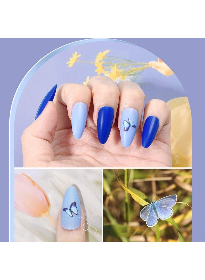 TsMADDTs Press On Nails Almond, 24 Colors Short Fake Nails With Nail Glues, 720Pcs Glue On Nails  - Image 4