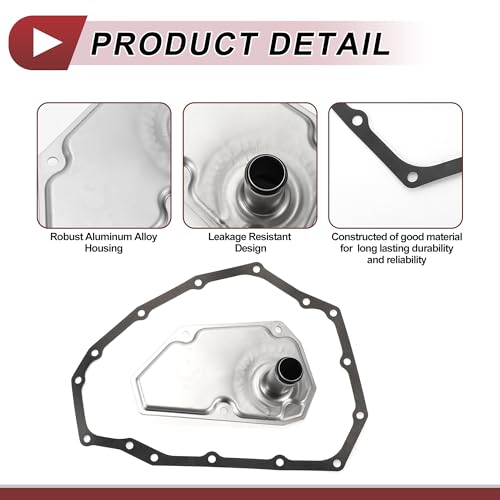 HEROFFIX 1 Set Transmission Filter Gasket Kit for Nissan Kicks 2018-2024 Engine Automatic Transmission Filter Kit No.3172850X0A Silver Tone Metal Rubber - Image 4