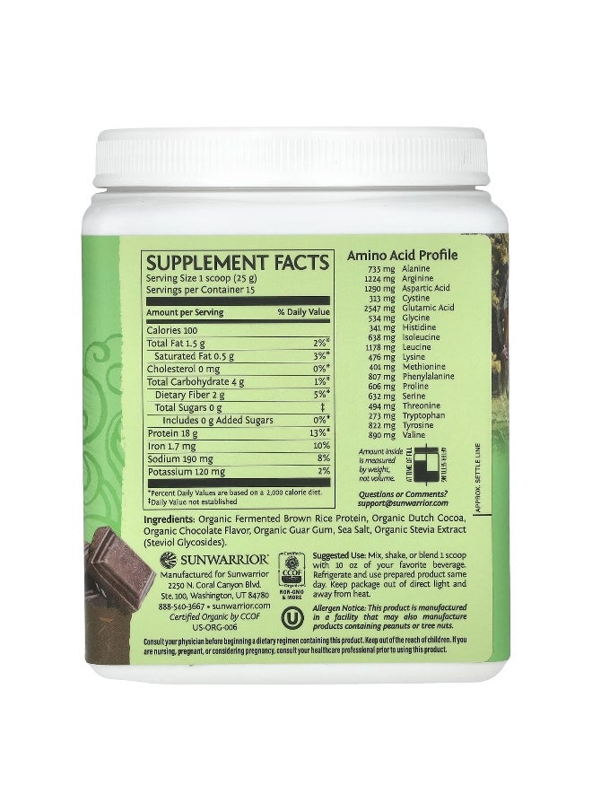 Sunwarrior Sunwarrior, Classic Protein, Chocolate, 13.2 oz (375 g)  - Image 2