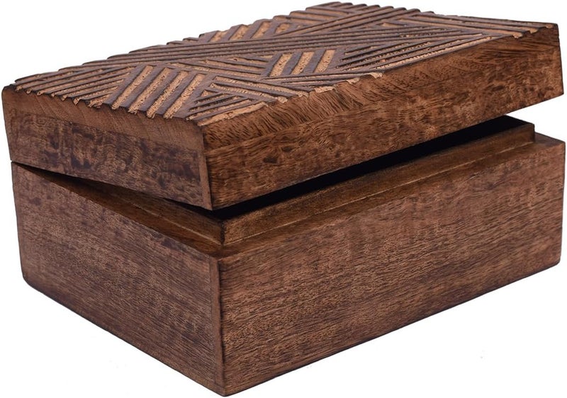 indya STORE Handmade Wooden Jewelry Keepsake Box Storage Organizer Multipurpose Box Gift Boxes for Women Mother's Day Gift - Image 3