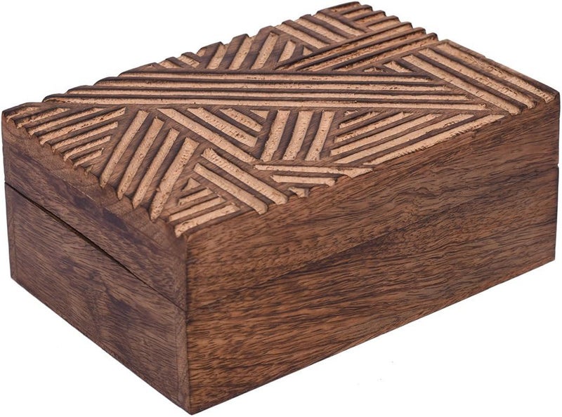 indya STORE Handmade Wooden Jewelry Keepsake Box Storage Organizer Multipurpose Box Gift Boxes for Women Mother's Day Gift - Image 1