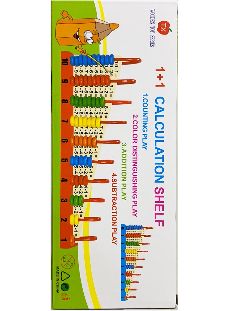 Tx Maths Learning Shelf Calculation Abacus 28 x 11cm - Image 1
