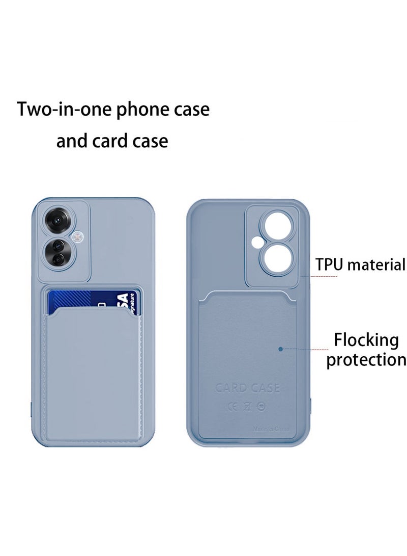 Wtech Silicone TPU With Card Holder Case Cover For Oppo Reno11 F 5G 2024 Grey - Image 2