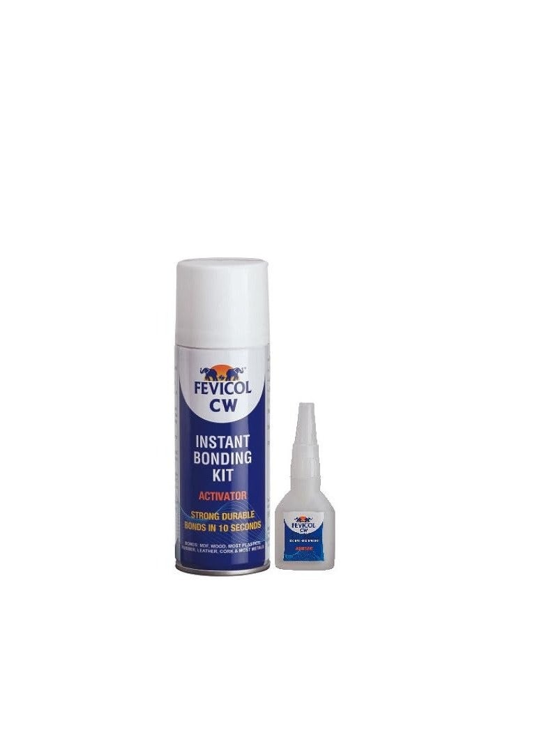 Fevicol CW Instant Bonding Kit 400ml+100ml– Super Strong Adhesive Glue with Activator Spray, Quick Dry, Durable Bonds in 10 Seconds - Image 2