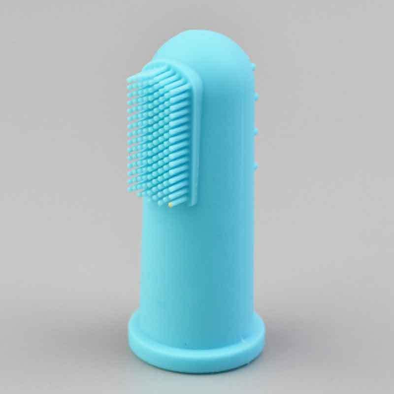 Generic Pet Silicone Finger Toothbrush for Dogs B blue 