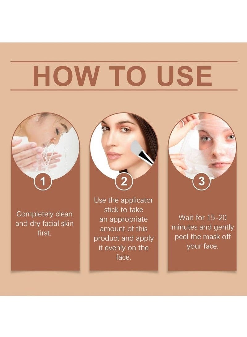 EELHOE Collagen Mask, Baby Collagen Glow Mask, Collagen Peel Off Mask, Hydrating Mask for Anti-Wrinkle, Anti-Aging, Pore Tightening, Firming Lifting Glowy Skin - Image 5