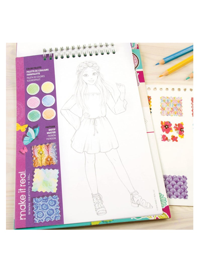 Make It Real Make It Real Fashion Design Sketchbook Blooming Creativity  - Image 3