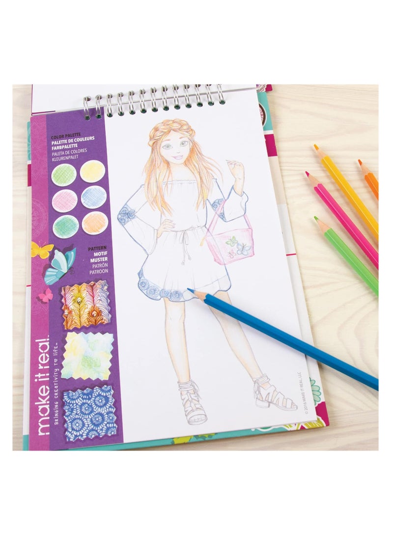 Make It Real Make It Real Fashion Design Sketchbook Blooming Creativity  - Image 4
