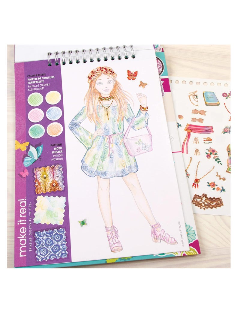 Make It Real Make It Real Fashion Design Sketchbook Blooming Creativity  - Image 5