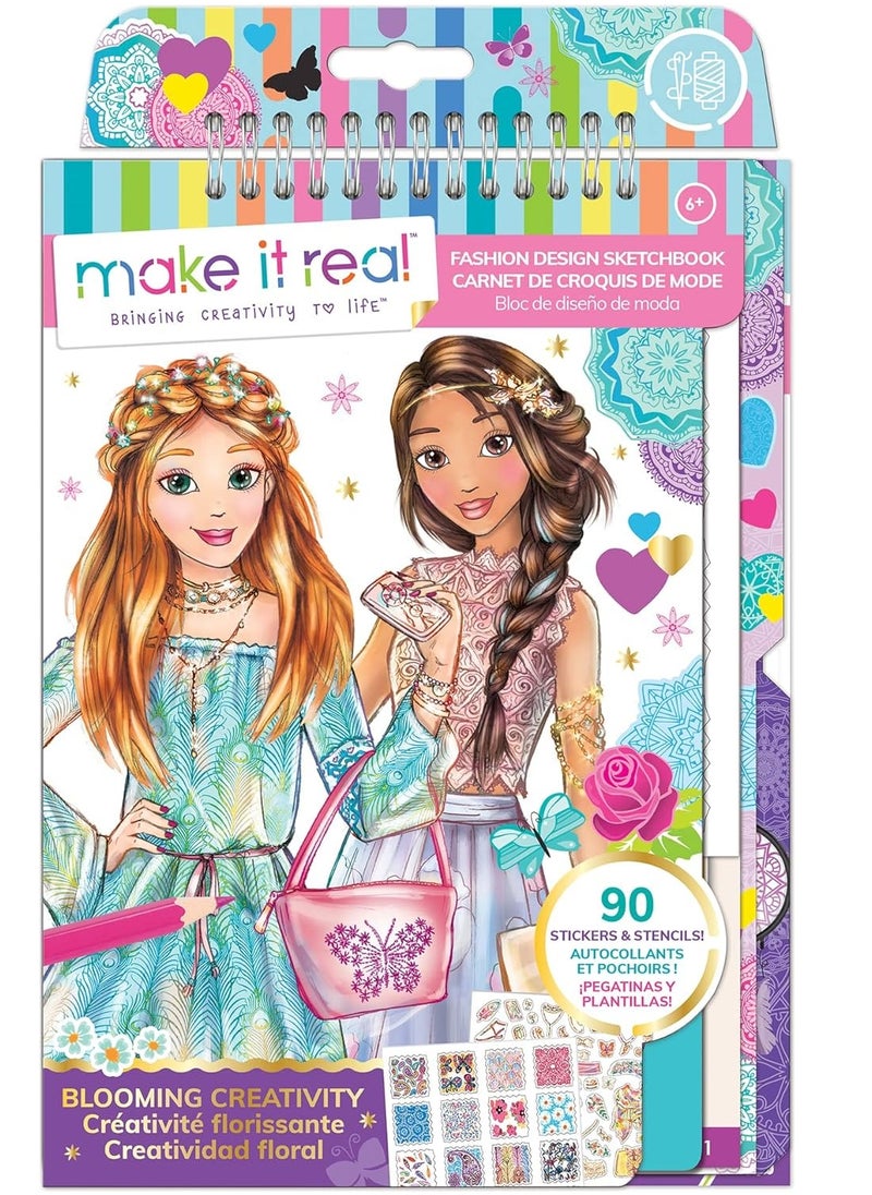 Make It Real Make It Real Fashion Design Sketchbook Blooming Creativity  - Image 1