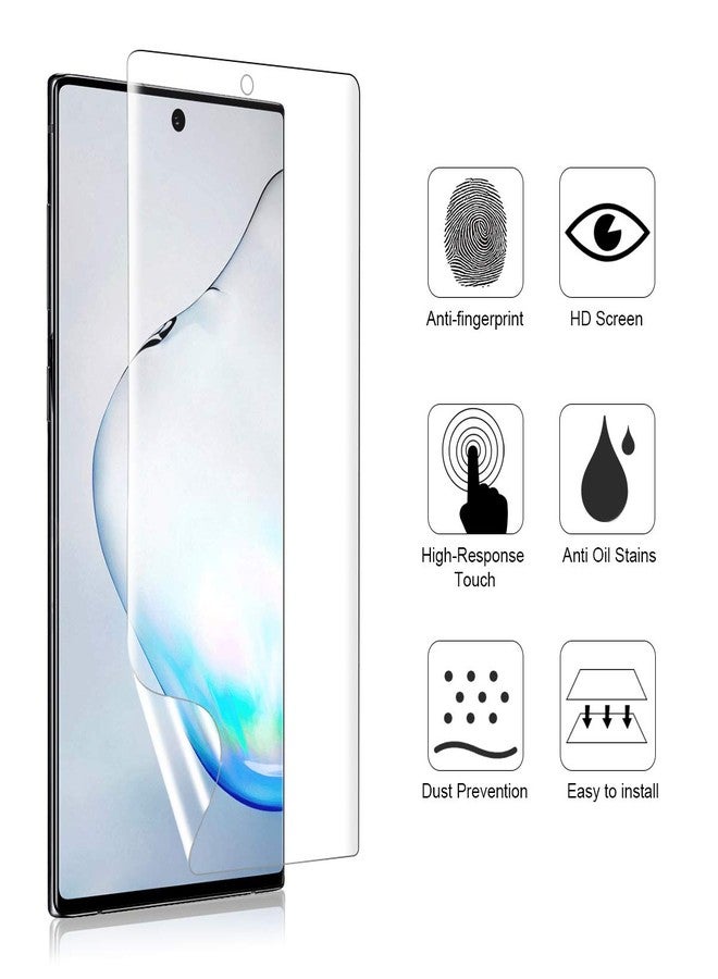 Ermorgen (3 Pack) TPU Screen Protector Compatible for Samsung Galaxy Note 10 High Definition Edge to Edge (Full Coverage) Case Friendly Anti-Scratch Bubble-Free - Image 4