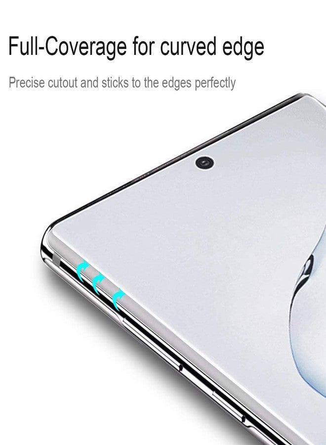 Ermorgen (3 Pack) TPU Screen Protector Compatible for Samsung Galaxy Note 10 High Definition Edge to Edge (Full Coverage) Case Friendly Anti-Scratch Bubble-Free - Image 3