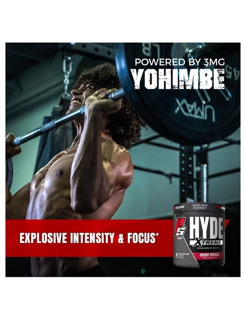 ProSupps Hyde Xtreme Energy Pre-Workout Powder Blue Razz 30 Servings (210g) - Image 4
