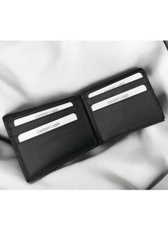 MARIO DRAFTS Mario Drafts Leather Bifold Wallet for Men, Black  - Image 3