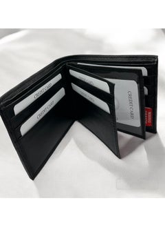 MARIO DRAFTS Mario Drafts Leather Bifold Wallet for Men, Black  - Image 4