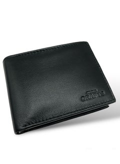 MARIO DRAFTS Mario Drafts Leather Bifold Wallet for Men, Black  - Image 2