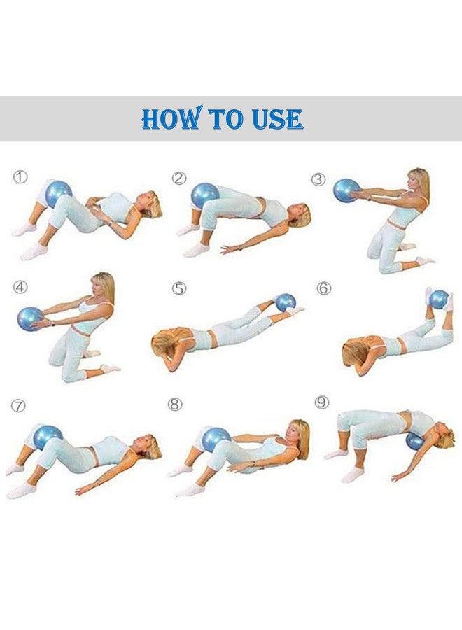 Tdas Polyvinyl Chloride (Pvc) Mini Gym Ball - 25 Cm Exercise Ball With Inflatable Straw Home Gym Swiss Yoga Fitness Physiotherapy Physio Massage Balls Birth Pregnancy Pilates (Blue, 25 Cm) - Image 5