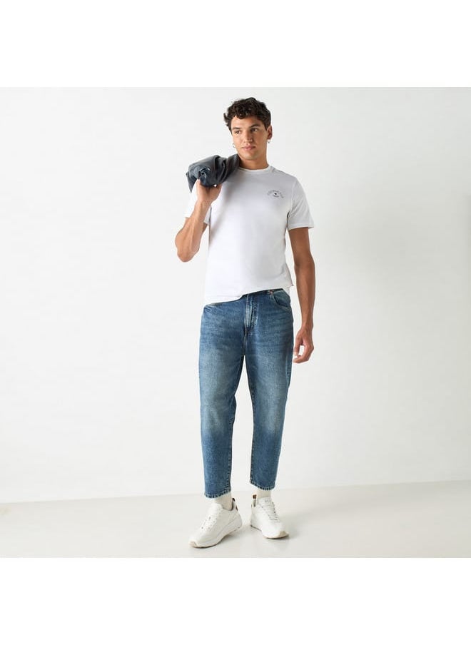 Lee Cooper Lee Cooper Relaxed Fit Solid Mid-Rise Jeans with Pockets  - Image 2