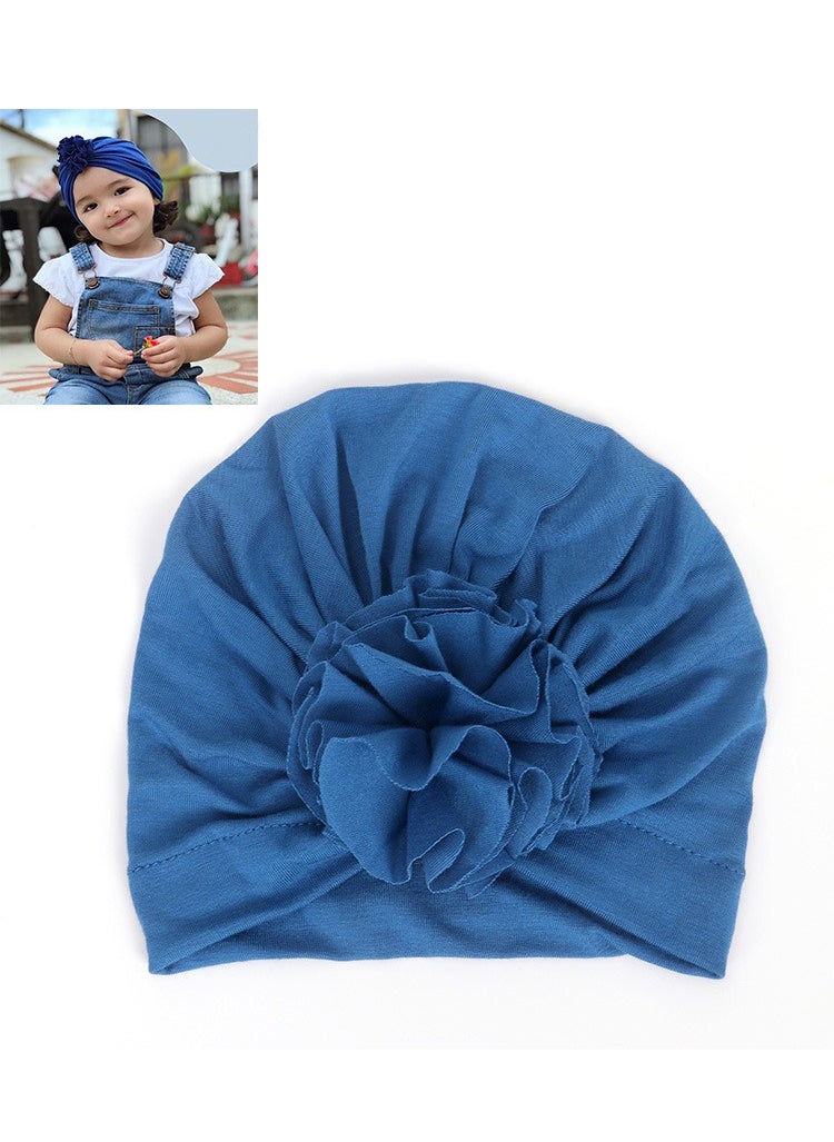 Generic - Children's Pleated Multi-Color Floral Hat Blue - Image 1