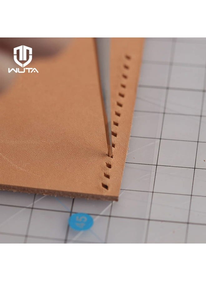 WUTA Leather Craft Awl Tools Leather Hole Punch Tool Sewing Punching Hole Maker Stitching Over Stitch Wood Handle 10 Packs - Image 5