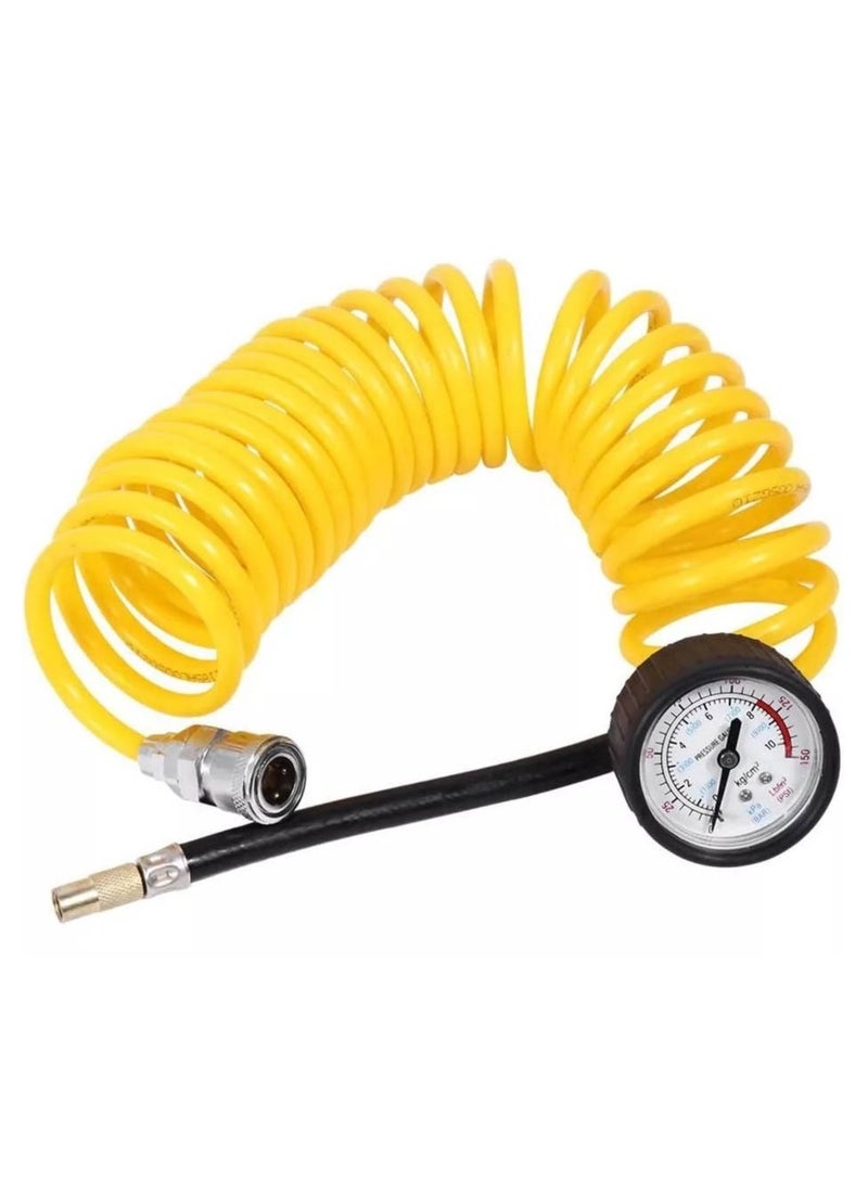 camel 628 4x4 Double Cylinder Tyre Inflator Portable Air Compressor Extension Coil air Hose with Pressure Gauge - Image 3