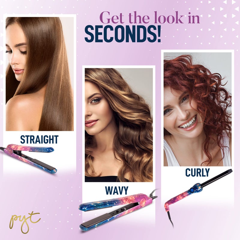 PYT Lola Tool Kit 1.25 Flat Iron 1 Curling Wand 19 mm 1 Mini Hair Straightener - Image 5