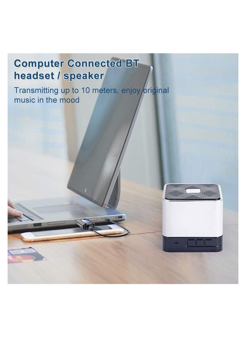 ARNOTEC - USB Bluetooth 5.0 Transmitter Receiver for TV, Portable Wireless Bluetooth Adapter, 3.5mm Jack Audio Bluetooth Transmitter for PC, Sound Card, Car, Headphones, Speakers - Image 1