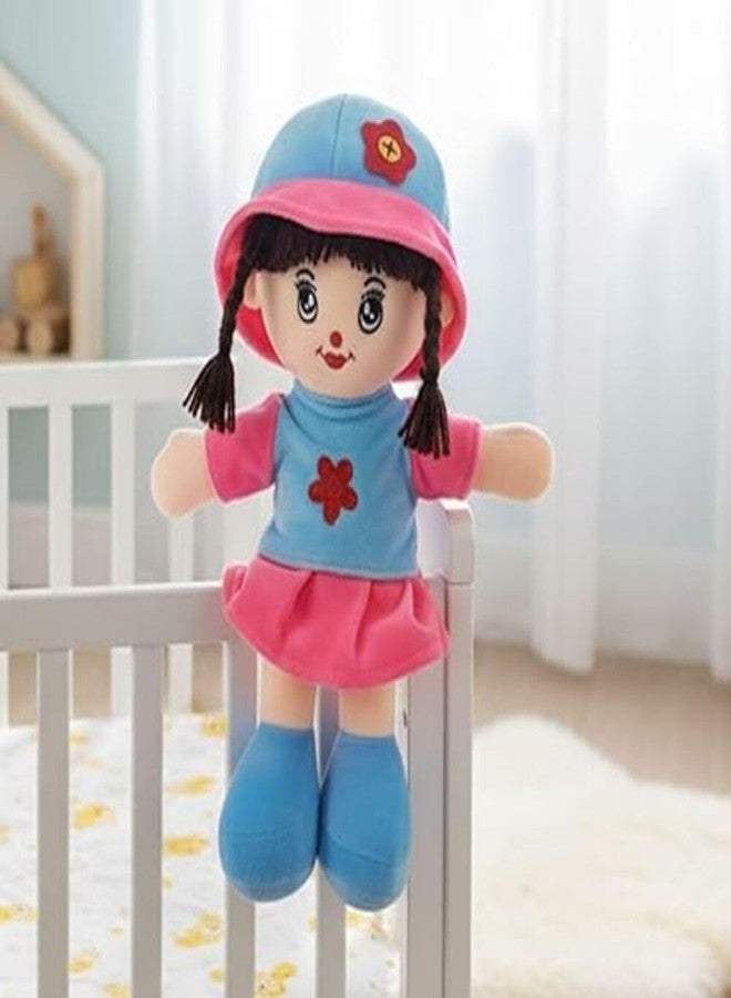 MOPANIRAJ Cute 35Cm Plush Doll Toy for Girls - Addie Girl Soft Stuffed Rag Doll - Perfect Cuddle Companion Baby Doll for Kids Toddlers Children Birthday Gift Bedtime Sleep Toy Gift - Image 1