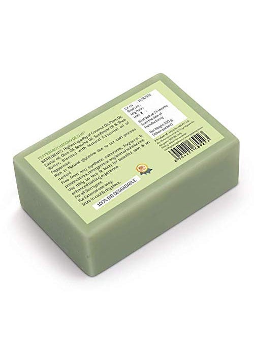 Speaking Tree Speaking tree Peppermint Handmade Soap Enriched with Natural Glycerin 100 gms Pack of 2  - Image 3