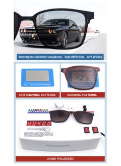 Generic Unisex sunglasses featuring a TR90 base frame with four magnetic replacement lenses in various colors, polarized sunglasses, superior UV400 protection, and an elegant leather case, perfect for a special gift. Exclusively from INFINITYHANDMADE.  - Image 5