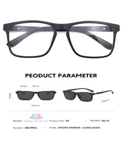 Generic Unisex sunglasses featuring a TR90 base frame with four magnetic replacement lenses in various colors, polarized sunglasses, superior UV400 protection, and an elegant leather case, perfect for a special gift. Exclusively from INFINITYHANDMADE.  - Image 3