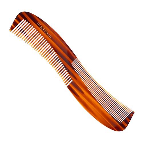 ROOTS Yoga Hair Comb | Dual Teeth For Styling & Detangling | Rounded Teeth prevent Hair & Scalp damage | For Women with Straight & Wavy Hair | Wet & Dry use | Length - 8.5 Inch | Model No - YC7 - Image 1