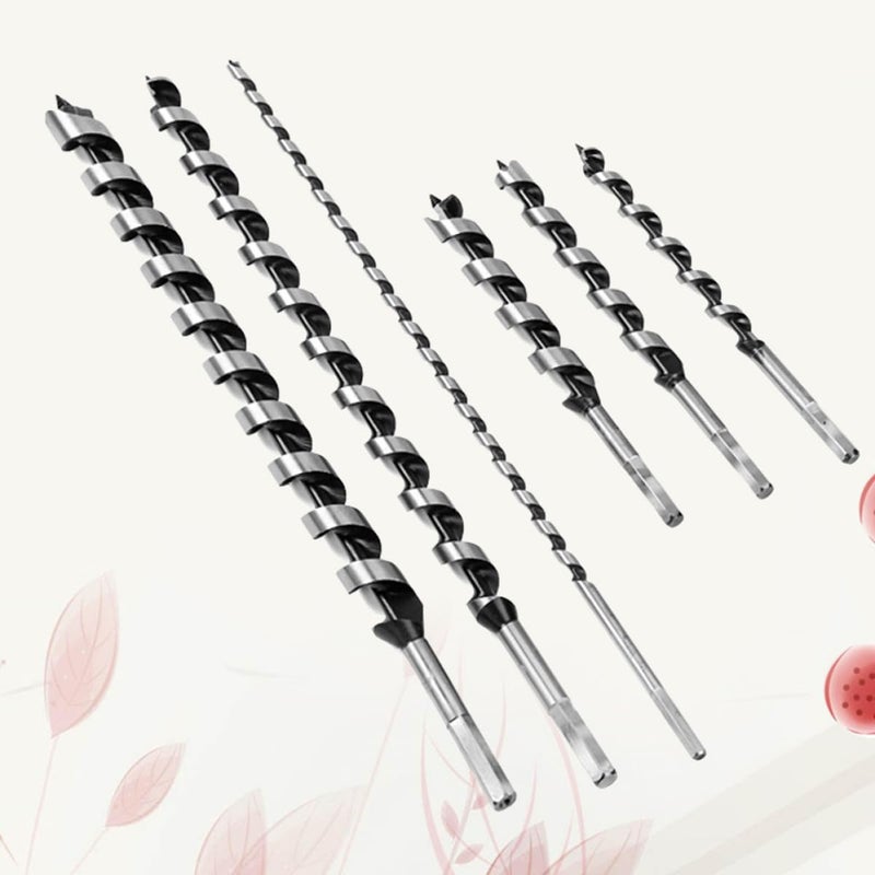 Beavorty Hex Shank Auger Drill Bit Set Wood Drilling Tool with Spiral Flute Fast Cutting for Hardwood Carpentry Woodwork 6pcs (6/8/10/12/14/16mm*230mm) - Image 5