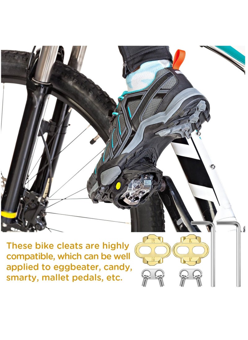 Generic 4 Pcs Bike Cleats Bicycle Cleats Cycling Cleats with 2 Hexagonal Wrenches for MTB Shoes Compatible with Eggbeater Candy Mallet Smarty Pedals - Image 3