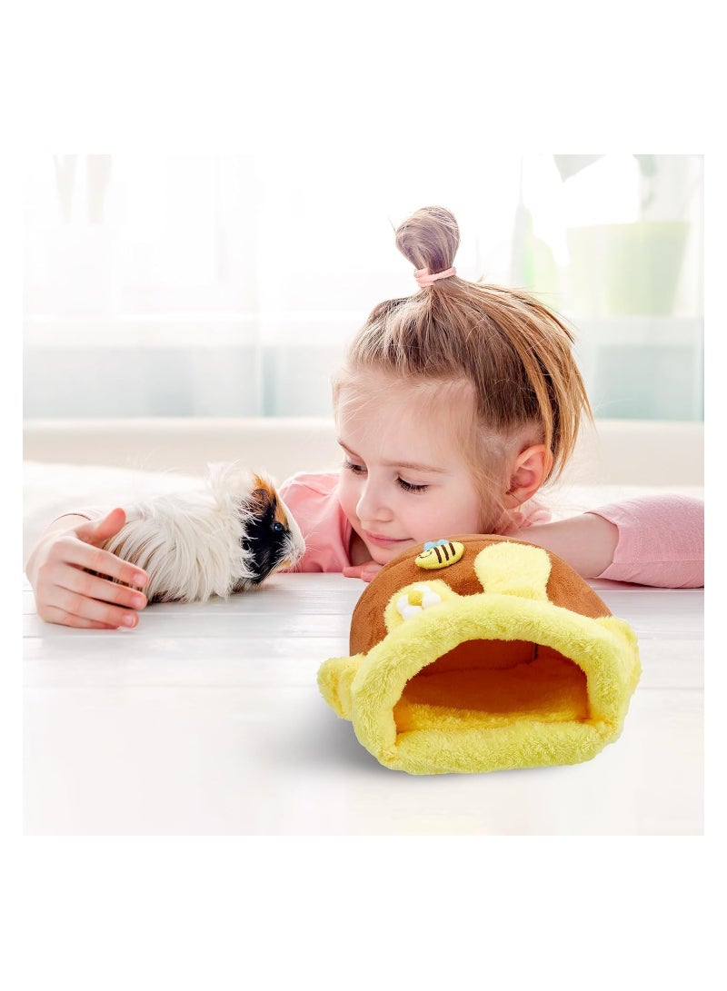 Excefore Hamster Bed Hideouts, Warm Small Animal Pet Beds, Hamster Bed House Accessories, for Small Pet Winter Sleeping Rat Hedgehog Chinchilla Ferret Hamster  - Image 2