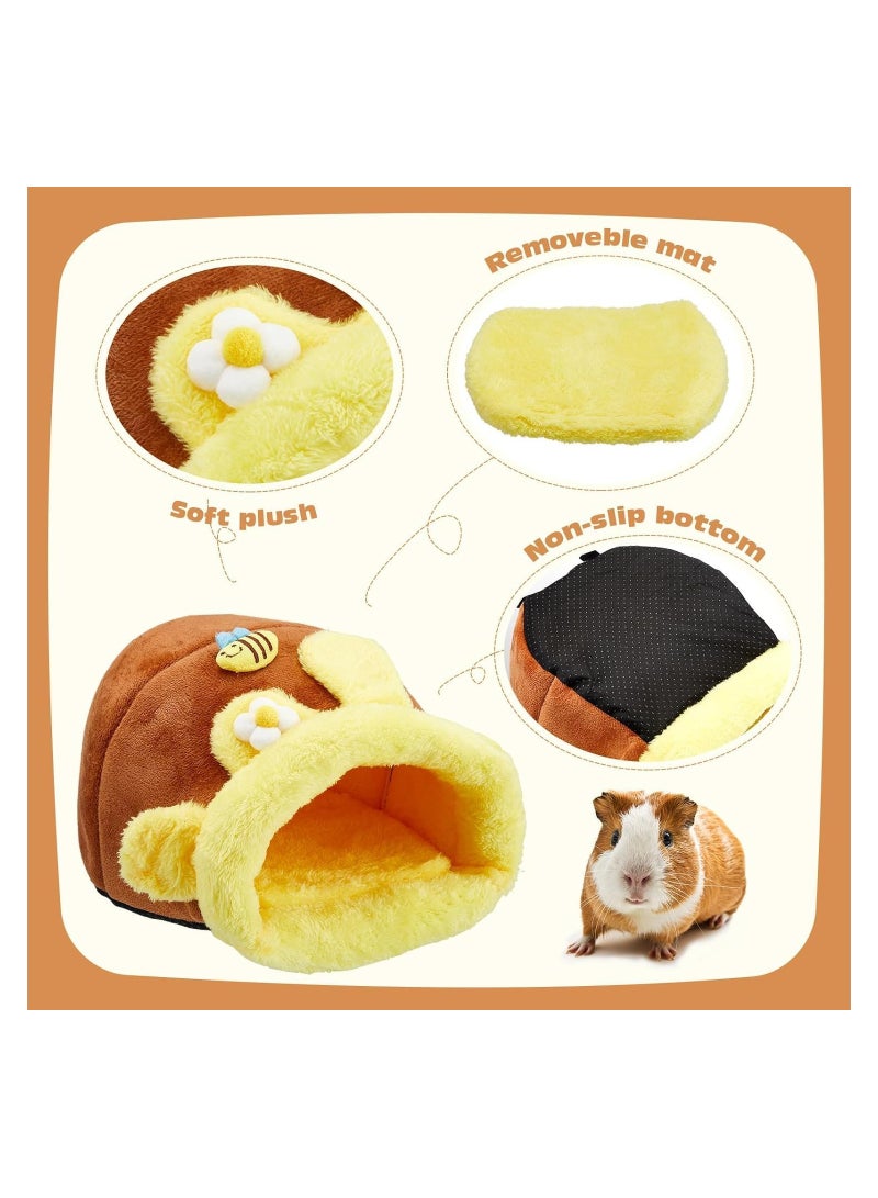 Excefore Hamster Bed Hideouts, Warm Small Animal Pet Beds, Hamster Bed House Accessories, for Small Pet Winter Sleeping Rat Hedgehog Chinchilla Ferret Hamster  - Image 4