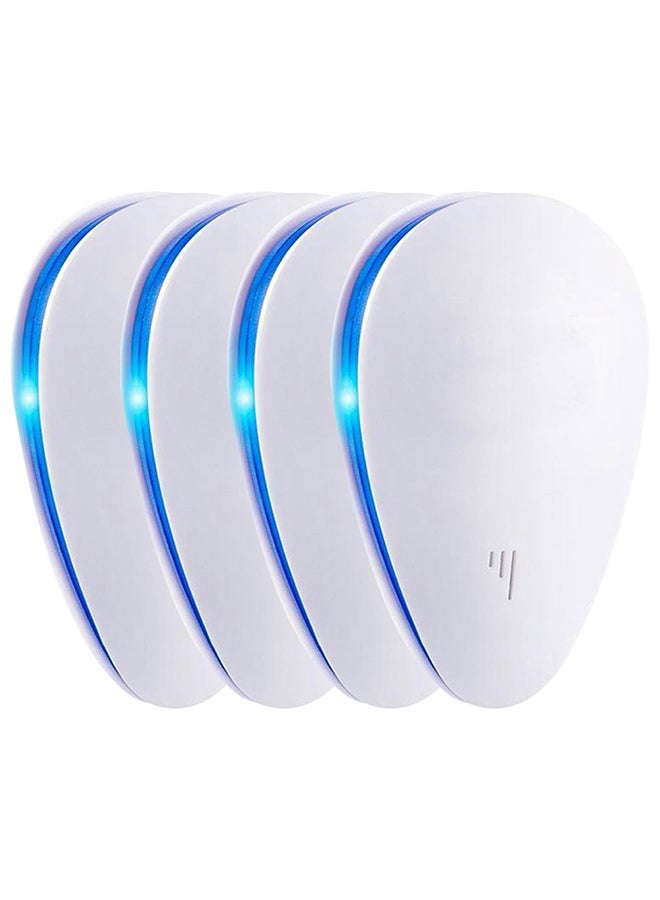 NIBEMINENT 4-Piece Ultrasonic Pest Repeller Set White 9 x 5.5centimeter - Image 1