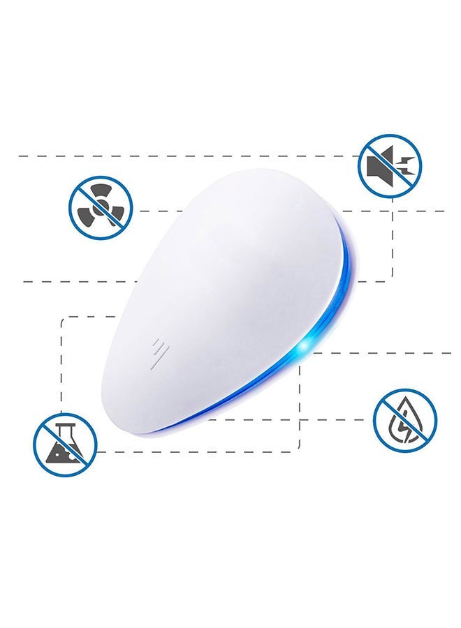 NIBEMINENT 4-Piece Ultrasonic Pest Repeller Set White 9 x 5.5centimeter - Image 4