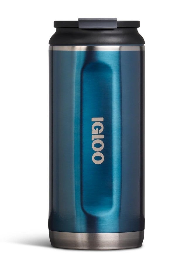 Igloo, 20 OZ Stainless Steel, Tumbler, Flip ‘n’ Sip, Modern Blue - Image 1