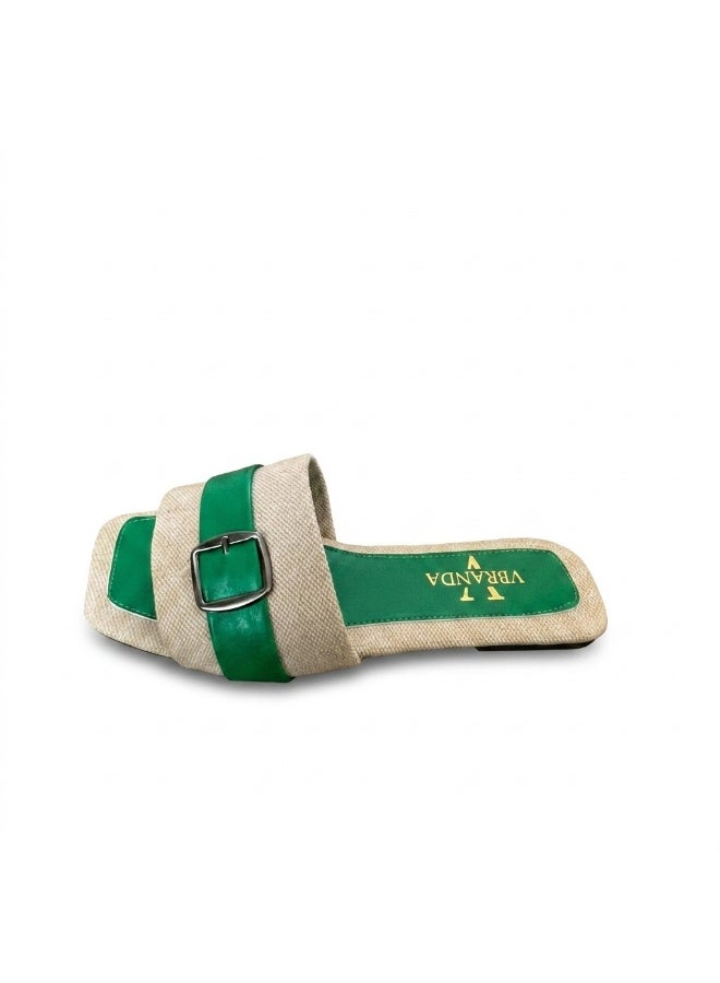 Vbranda A beautiful summer slipper, full of vitality and radiance, that gives you a bright look every time.SF-75-GREEN - Image 2