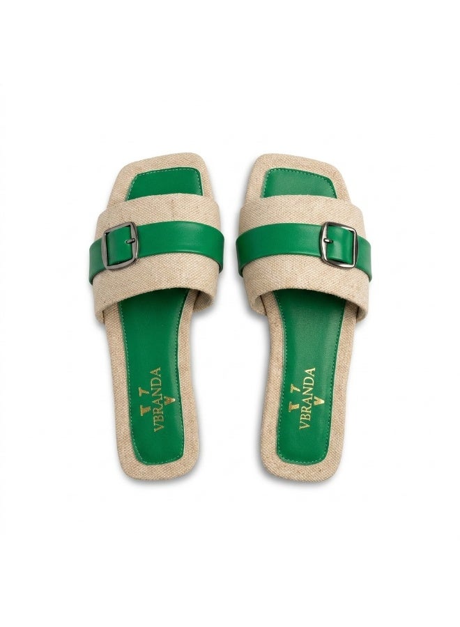 Vbranda A beautiful summer slipper, full of vitality and radiance, that gives you a bright look every time.SF-75-GREEN - Image 3
