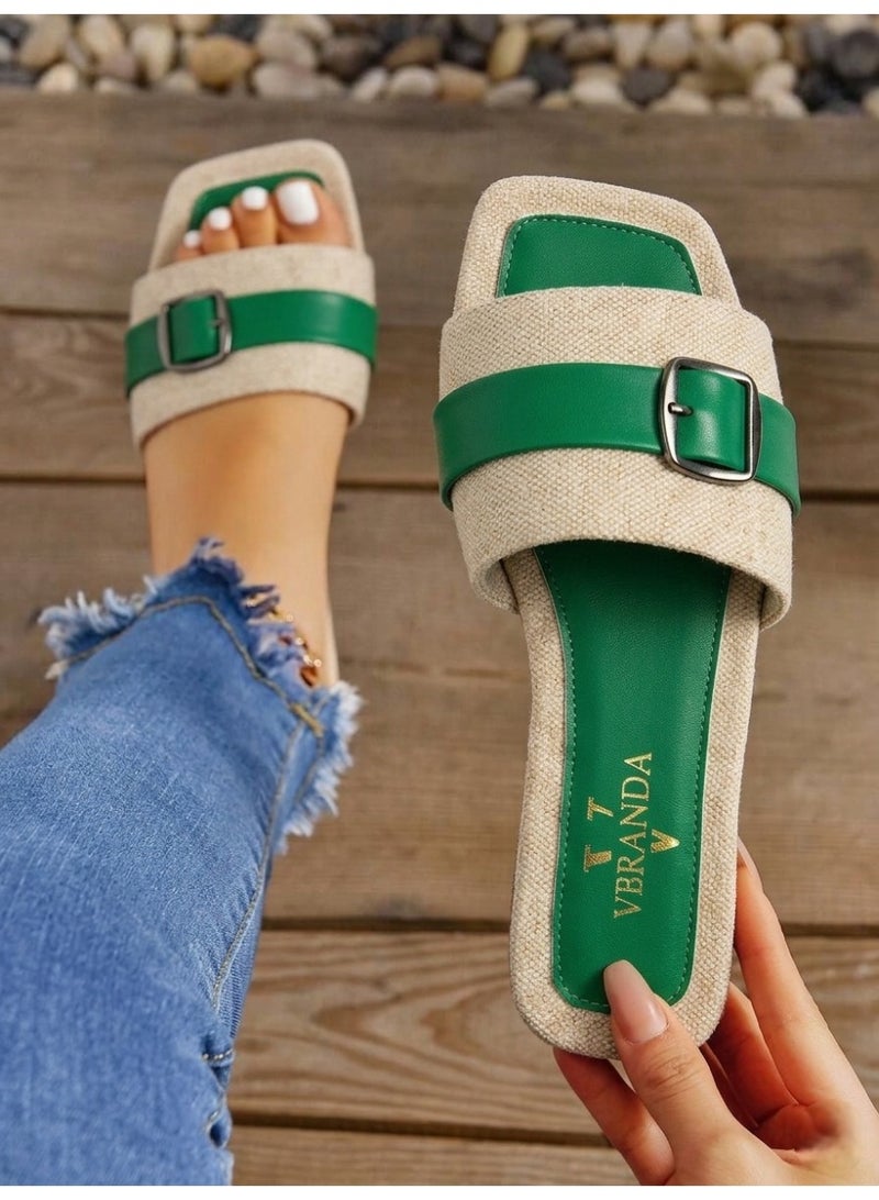 Vbranda A beautiful summer slipper, full of vitality and radiance, that gives you a bright look every time.SF-75-GREEN - Image 1