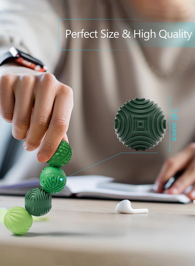 Organizer 4PCS Silicone Balls Fidget Toys for Adults & Teens, Stress Relief Sensory Toys for Autism ADHD Anxiety, Fun Textures Gadgets, Office Desk Toy, Stocking Stuffers for Women Men Teen Gift - Image 4