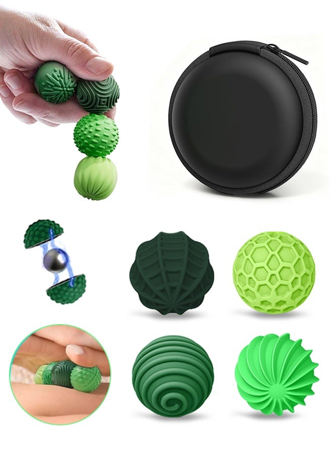 Organizer 4PCS Silicone Balls Fidget Toys for Adults & Teens, Stress Relief Sensory Toys for Autism ADHD Anxiety, Fun Textures Gadgets, Office Desk Toy, Stocking Stuffers for Women Men Teen Gift - Image 1