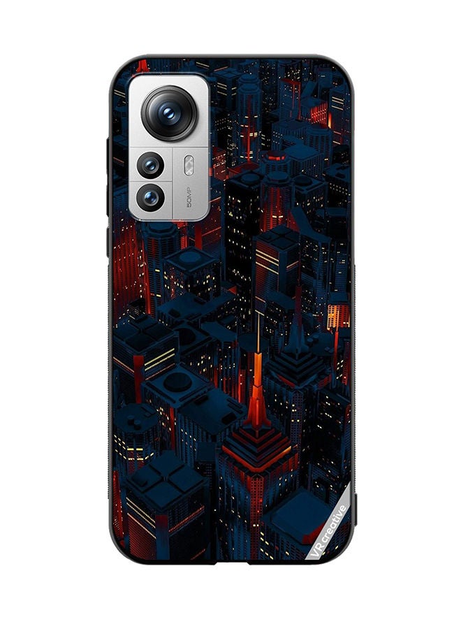 VR CREATIVE Protective Case Cover For Xiaomi 12 Pro Dark City Design Multicolour - Image 1
